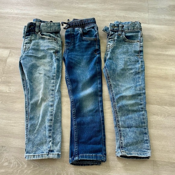 Cat & Jack Size 3T Straight Stretch Blue Jeans Adjustable Waist unisex - Picture 1 of 8